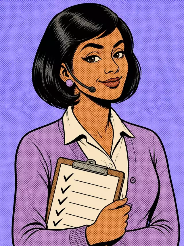 Monika, drawn as a retro comic character
